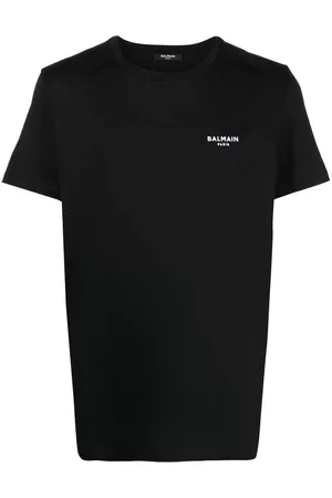 Balmain Flocked-logo cotton T-shirt
