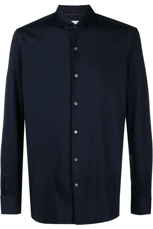 Loro Piana Spread-collar long-sleeve shirt
