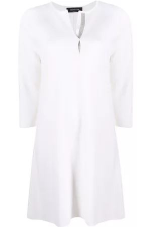 Fabiana Filippi Split-neck knitted wool minidress