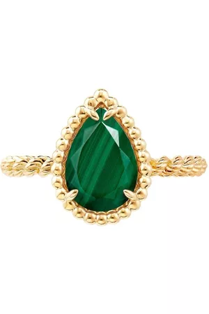 Boucheron Women Rings - 18kt yellow Serpent Bohème malachite S motif ring