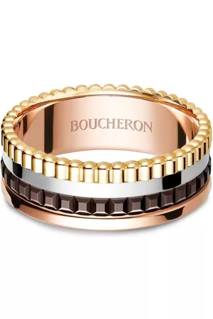 Boucheron 18kt yellow, rose, and white gold Quatre Classique small ring