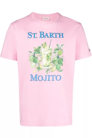 MC2 SAINT BARTH Men Short Sleeve - Drink-motif cotton T-shirt