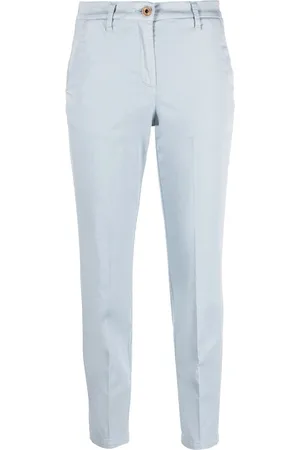 Jacob Cohen Logo-embroidered cropped trousers