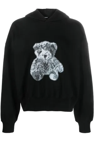 We11 Done Teddy bear-print cotton hoodie