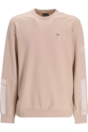 EA7 Men Sweatshirts - Logo-patch crew-neck sweatshirt