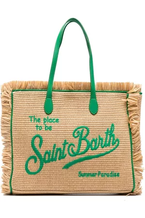 MC2 SAINT BARTH Women Handbags - Vanity woven frayed tote bag