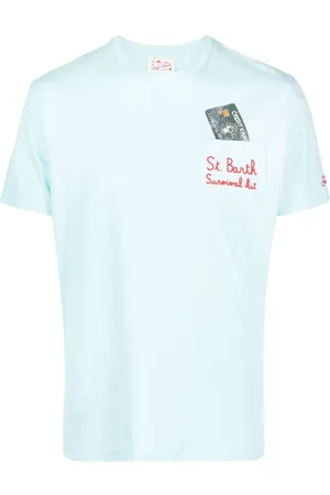 MC2 SAINT BARTH Men Short Sleeve - Embroidered-logo cotton T-shirt