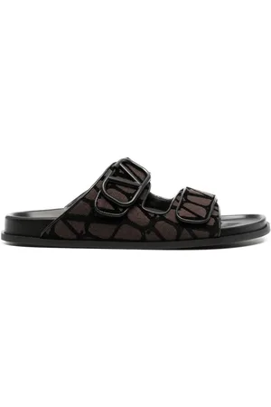 VALENTINO GARAVANI VLogo Toile Iconographe double-strap sandals