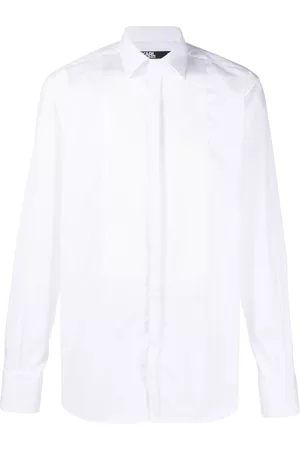 Karl Lagerfeld Men Long sleeves - Long-sleeve cotton shirt