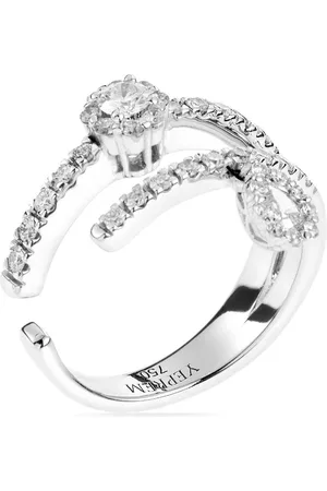YEPREM 18kt White Gold Diamond Cocktail Ring