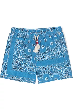 MC2 SAINT BARTH Boys Swim Shorts - Bandana-print swim shorts
