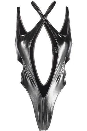 MUGLER Crossover-strap swimsuit