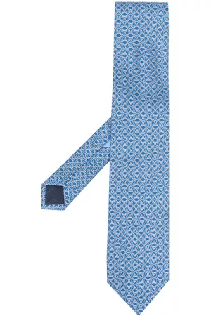 Salvatore Ferragamo Men Bow Ties - Gancini-print silk tie
