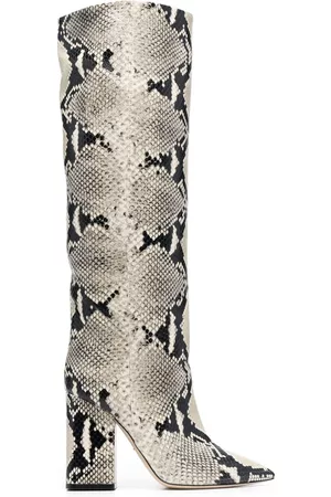 PARIS TEXAS Women Boots - Python-print 120mm boots