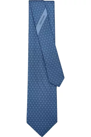 Salvatore Ferragamo Men Bow Ties - Ladder-print silk tie