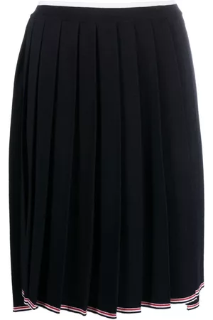 Thom Browne Knitted step-hem pleated skirt