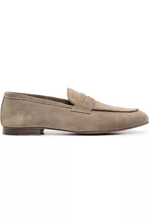 Pollini Men Loafers - Penny-slot suede loafers