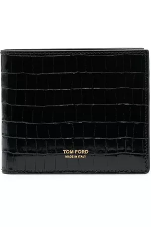 Tom Ford Men Wallets - Embossed crocodile-effect bi-fold wallet