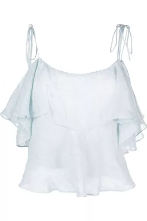 PNK Ruffled linen top