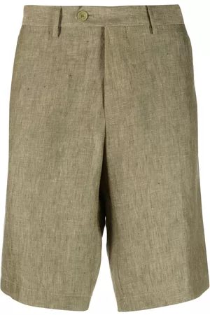Etro Men Shorts - Mélange linen chino shorts