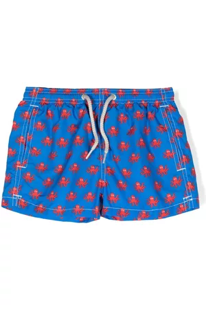 MC2 SAINT BARTH Boys Swim Shorts - Octopus-print swim shorts