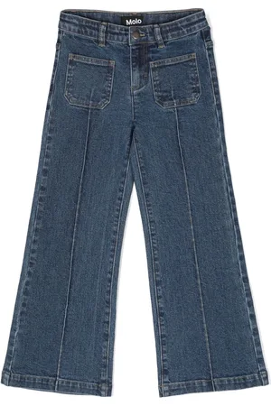 Molo Adina logo-patch flared trousers