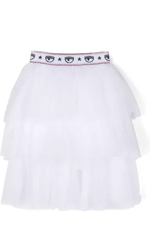 Chiara Ferragni Girls Skirts - Eyelike logo-tape skirt