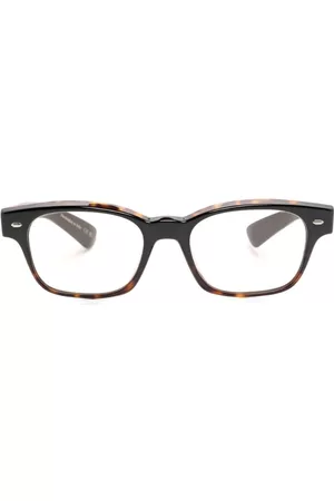 Oliver Peoples Men Sunglasses - Tortoiseshell-effect rectangle-frame glasses