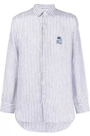 Etro Men Shirts - Striped linen shirt