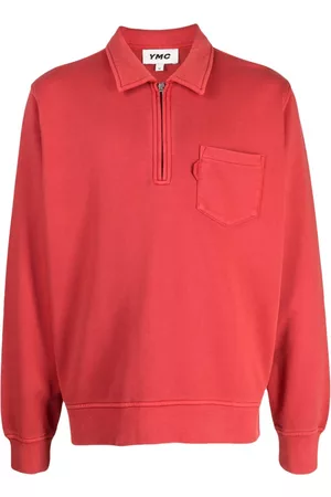 YMC Men Sweatshirts - Sugden half-zip cotton sweatshirt