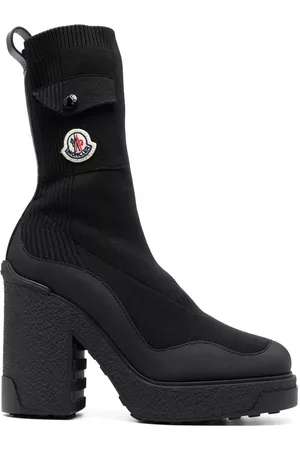 Moncler Women Ankle Boots - Splora 125mm knitted ankle boot