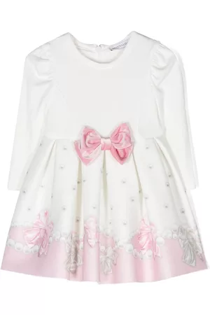 MONNALISA Bow-motif long-sleeved dress