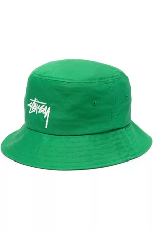 STUSSY Men Hats - Logo-embroidered cotton bucket hat