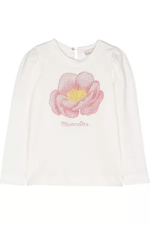 MONNALISA Crystal-embellished cotton tunic