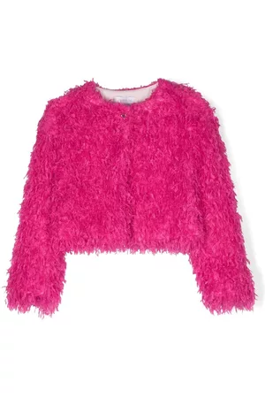 MONNALISA Textured-finish crewneck jacket