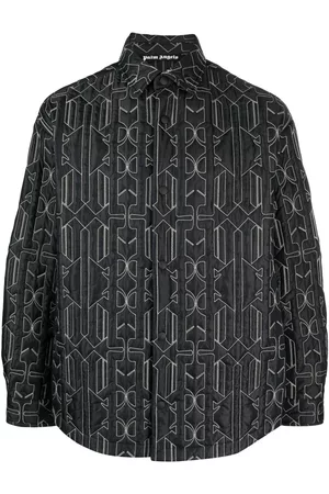 Palm Angels Monogram-quilted shirt jacket