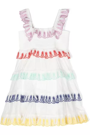 ZIMMERMANN Raie shirred-panel tiered dress