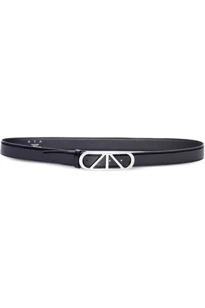 RTA Logo-buckle leather belt