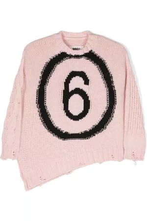 Maison Margiela Logo-intarsia crew neck jumper