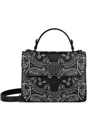 Philipp Plein Medium Superheroin paisley leather bag