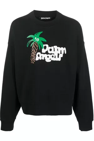 Palm Angels Logo-print organic cotton sweatshirt