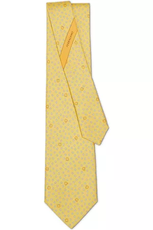 Salvatore Ferragamo Men Bow Ties - Star-print silk tie