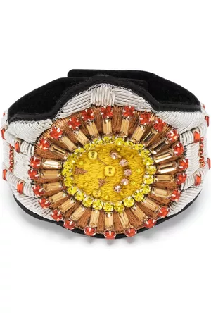 WALTER VAN BEIRENDONCK Sun embroidered cuff bracelet