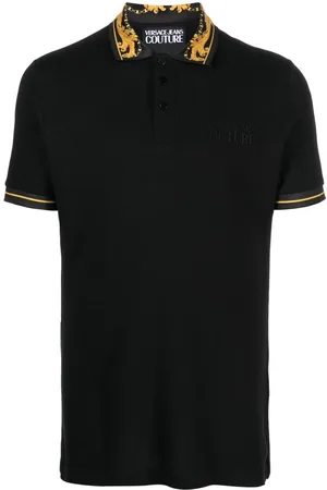 VERSACE Baroque-pattern polo shirt