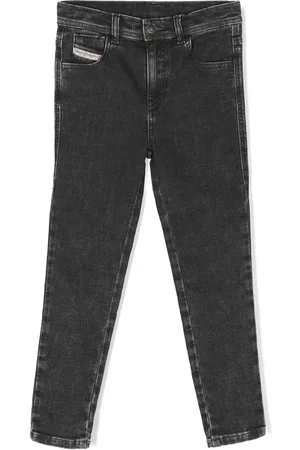Diesel Girls Jeans - Logo-patch faded jeans