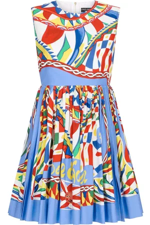 Dolce & Gabbana Women Printed Dresses - Carretto-print mini dress