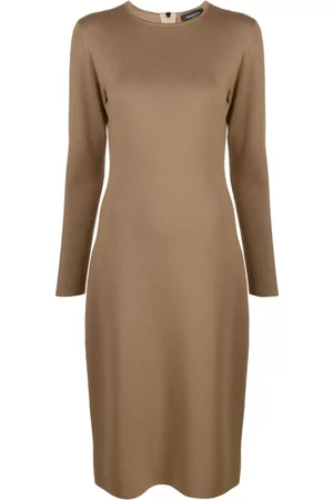 Fabiana Filippi Long-sleeve knitted wool dress