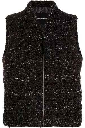 Fabiana Filippi Padded bouclé gilet