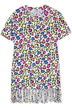 MC2 SAINT BARTH Girls Printed Dresses - Leopard-print T-shirt dress