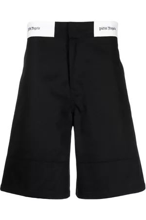Palm Angels Logo-waistband tailored shorts